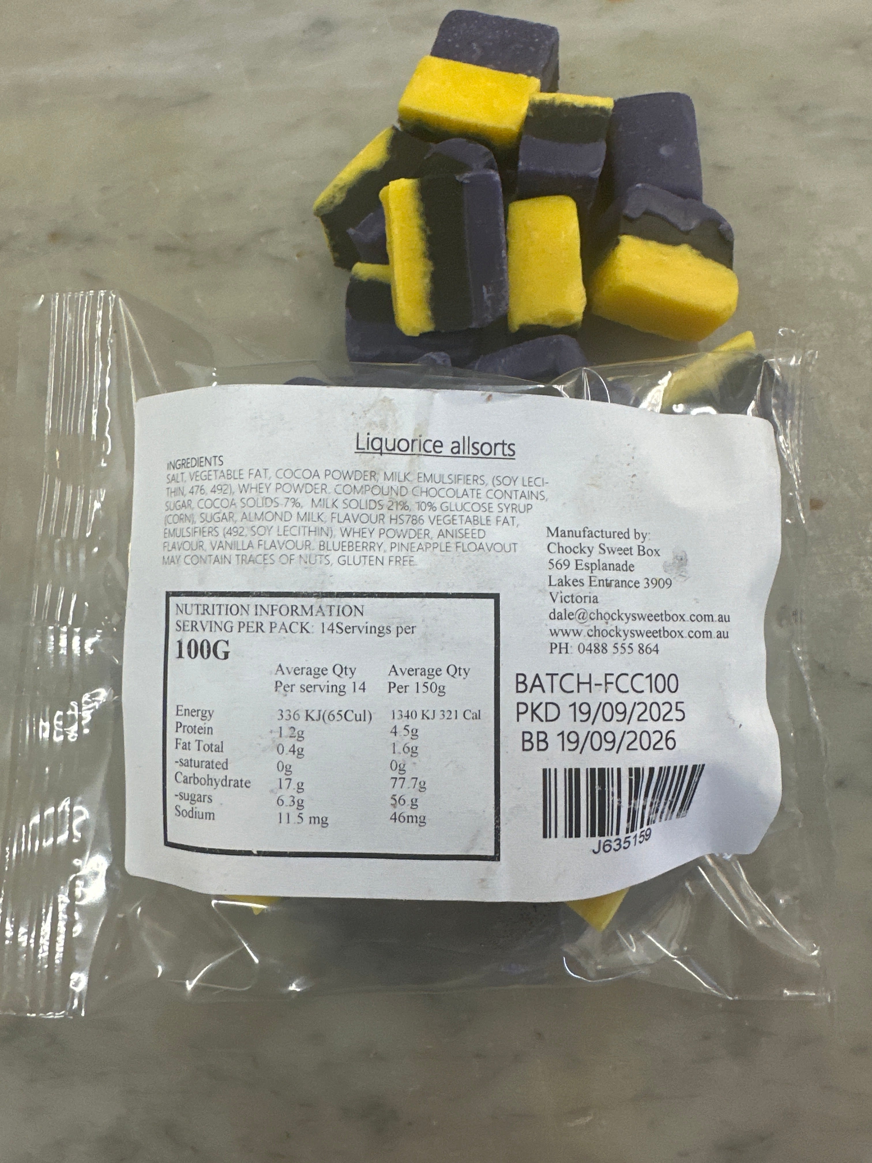 Liquorice Allsorts pineapple & Blueberry flavoured