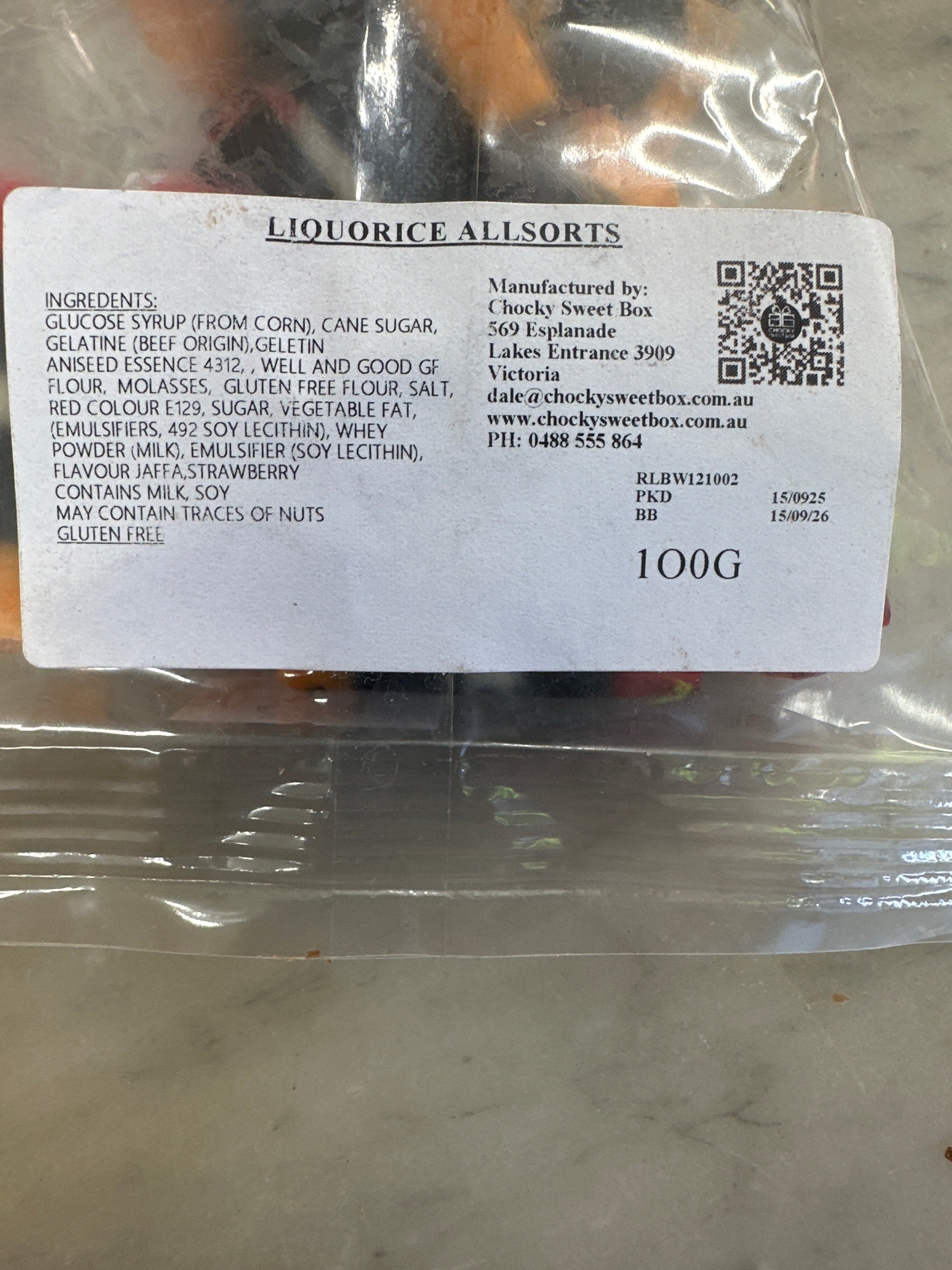 Gluten free liqourice allsorts