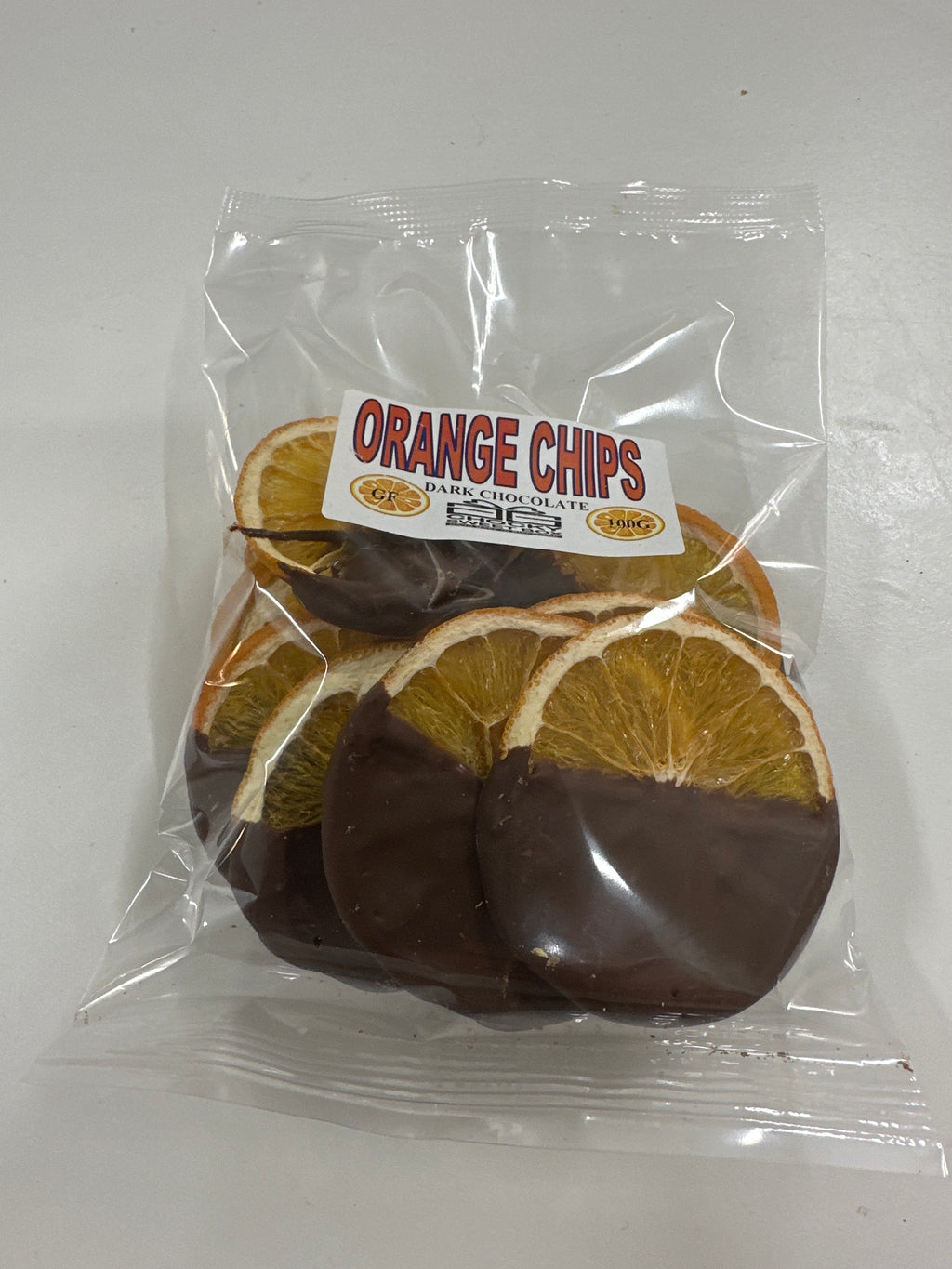 Orange Chips in dark chocolate